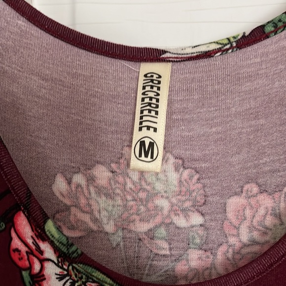 Red Floral Racerback Maxi - Picture 2 of 2